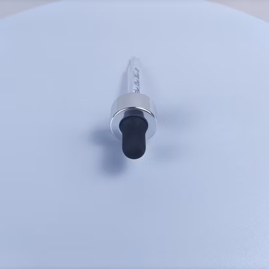 Hot Sale Glass Oil Dropper 18/410 20/410 Cosmetic Dropper with Plastic Cap