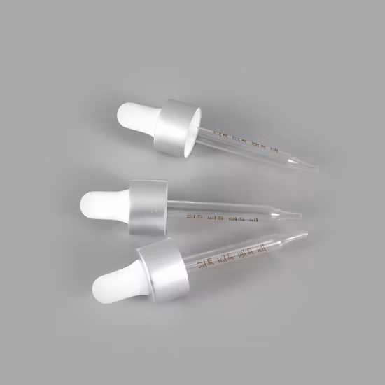 Dropper, Plastic Head Series Cosmetic Bottle Gold Gel Head + Electrochemical Aluminum Cap + Glass Dropper