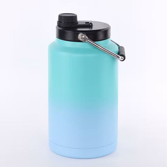 Amazon Hot Sale Private Label 2,5 l Sportwasserflasche mit großem Fassungsvermögen, PETG-Kunststoff-Tritan-Turnhalle-Krug, BPA-freie, motivierende Wasserflasche