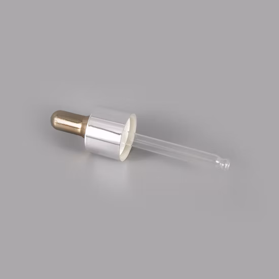 Tropfer, Kunststoffkopf-Serie, Kosmetikflasche, Gold-Gel-Kopf + elektrochemische Aluminiumkappe + Glas-Tropfer